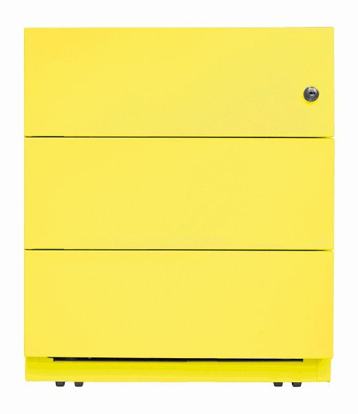 Bisley Rollcontainer Note ™, 3 tiroirs universels, jaune zinc, NWA59M7SSS641