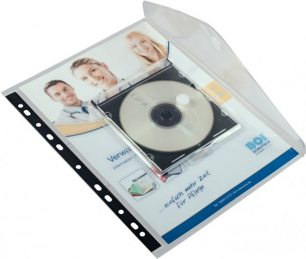 Porte-documents Eichner PP avec poche CD/DVD, transparent, UE : 5 pièces, 9218-00682