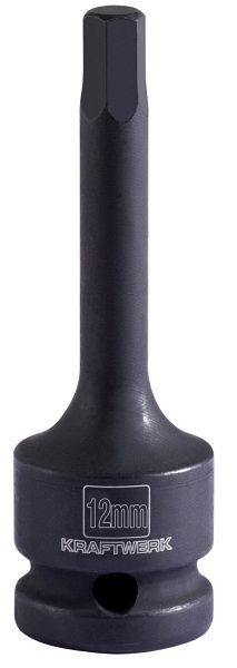 Kraftwerk Insert pour clé à douille à chocs 1/2", douille hexagonale 12 mm, 386012