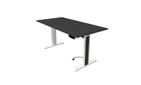 Kerkmann table debout/assise Move 1 advance 160 x 80 cm cadre blanc, plateau anthracite, 10290713