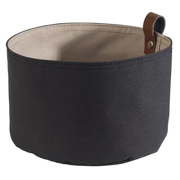 Sac à pain APS, Ø 17 cm, hauteur : 11,5 cm, Tetron, beige, gris foncé, lavable en machine jusqu'à 30 degrés, 30345