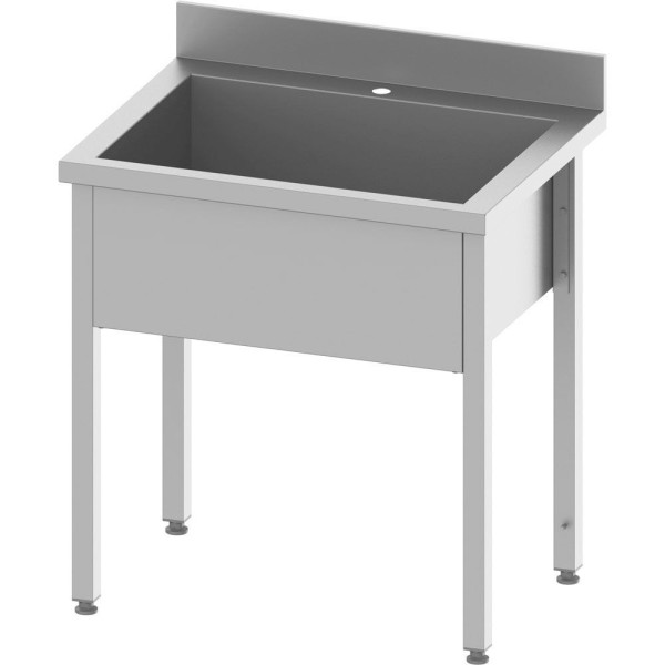 Evier Stalgast ECO avec vasque 1000x600x850 mm, hauteur vasque 300 mm avec dosseret, à monter soi-même (AISI201), DTS10660A