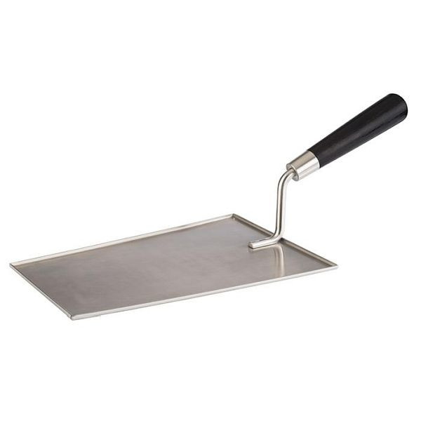 Louche de service APS -BOB-, plan de service : 23,5 x 15,5 cm, acier inoxydable, avec manche en bois (hêtre), noir, manche : 13,5 cm, 40680