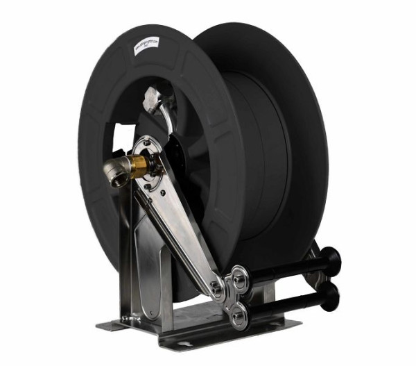 Enrouleur de tuyau Ebinger OSK 610, châssis et axe en acier inoxydable, tambour ABS, sans tuyau, 3.614.150