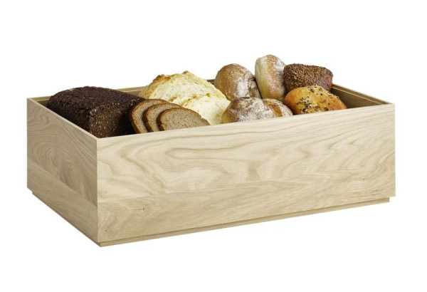 Caisse en bois APS GN 1/1 -VALO-53 x 32,5 cm, hauteur : 16,5 cm, bois de chêne (huilé), 14002