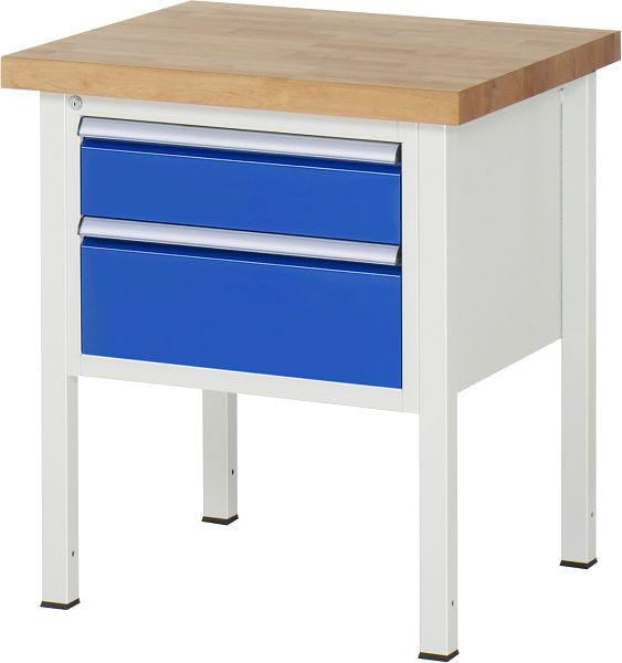 Etabli RAU série 8000 - modèle 8123, L750 x P700 x H840-1040 mm, base système L670 x P650 x H800-1000 mm, 03-8123A2-077B4H.11