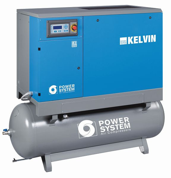 Compresseur à vis AEROTEC industrie avec sécheur, système d'alimentation KELVIN 15 - 10 bar réservoir 270 L, 20140924