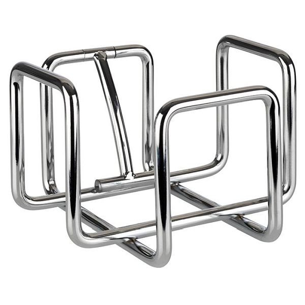 Porte-serviettes APS -HERO-, 14,5 x 14,5 cm, hauteur : 10 cm, métal chromé, pour environ 65 serviettes de cocktail, poids compris, 11767