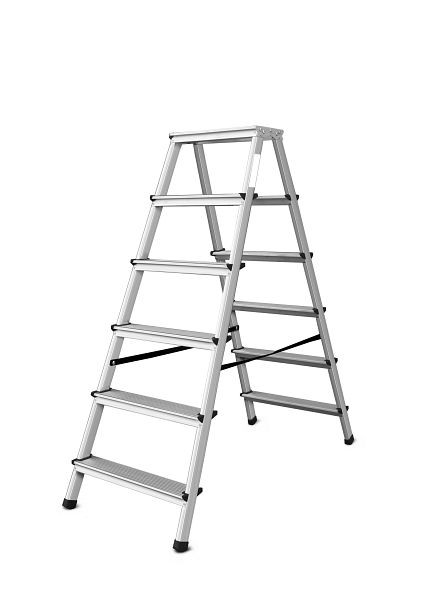 VaGo-Tools Échelle, escabeau, échelle pliante, échelle domestique à deux côtés, 2x6 marches, AML-260_kv