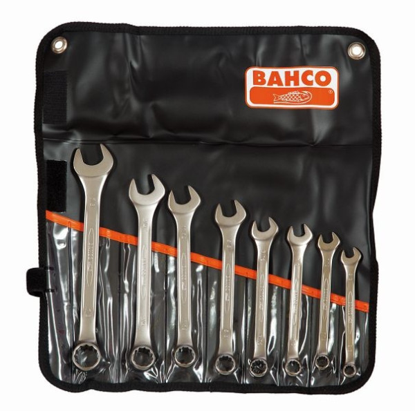Jeu de clés mixtes Bahco, 8 pièces, en coffret plastique, 3/8-7/8", 111T/8T