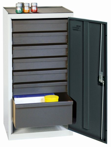 armoire à outils et matériaux contondants série 3000, 7035/7016, 6 tiroirs 100 mm, 1 tiroir 200 mm, 3001871