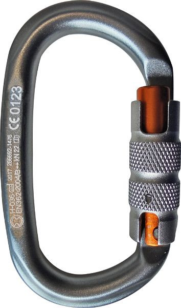 Mousqueton Skylotec avec verrou tournant OVALOY TW, aluminium, ovale, 22 kN, exécution: sur la fiche produit, H-036-PK