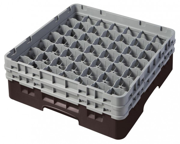 Panier de lavage Cambro 49 compartiments Camrack® 13,3 cm Marron, lot de 4, 49S434167