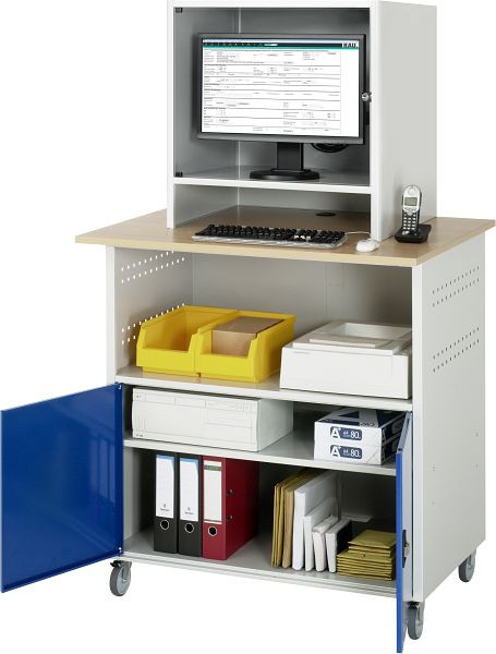 Table d'ordinateur RAU - modèle 1022, L1100 x P800 x H1860 mm, 07-1022M5F.11