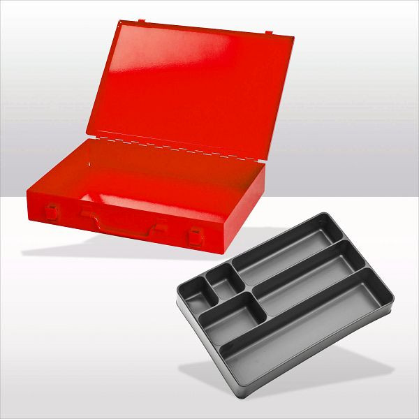 Coffret ADB en tôle d'acier avec verrouillage à tension / 6 volets / RAL 3020, 88616