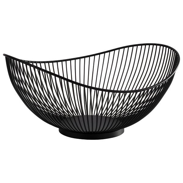 Panier APS -SVART-, 29,5 x 25,5 x 13,5 cm, métal, noir, 30424