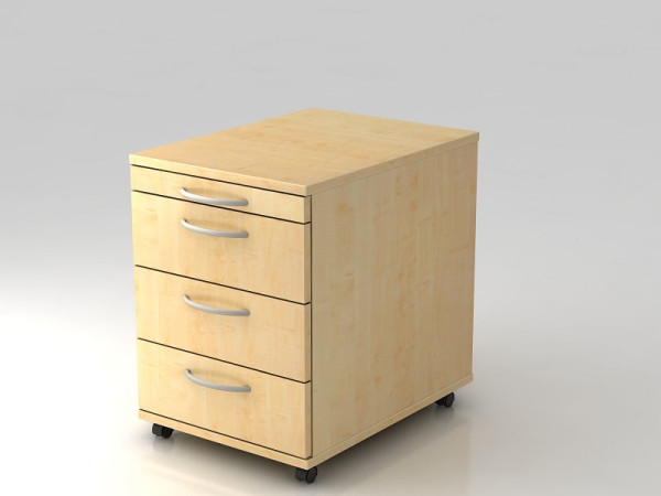 Conteneur roulant Hammerbacher 58cm, 3 tiroirs, poignée nœud en érable, 42,8x58x59 cm, 1/3/3/3 HE, V1606/3/3/BO