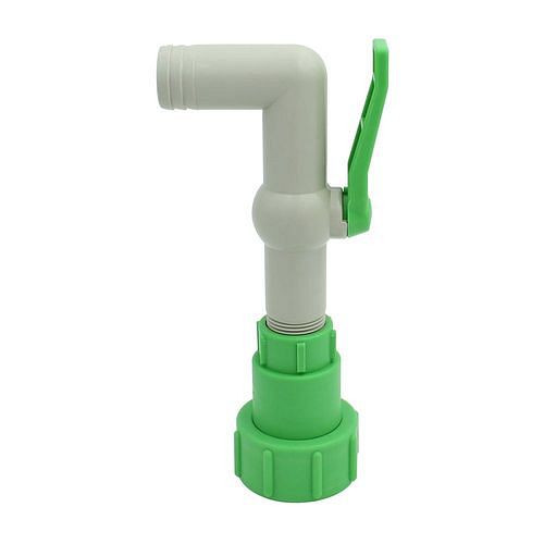 Robinet à boisseau sphérique DENIOS IBC en PVC, 1, avec écrou-raccord S60x6 / 62mm, pack : 3 pièces, 311435