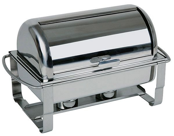 Chafing Dish Rolltop APS -CATERER-, 67 x 35 cm, hauteur : 45 cm, 9 litres, inox, 1 cadre solide, 1 bassine d'eau, 12245