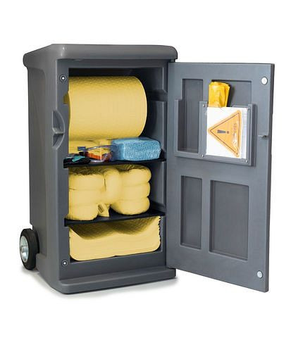 Kit d'urgence mobile DENSORB, liant dans le Caddy Medium gris, spécial, 294-122