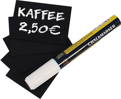 Tableau d'écriture Contacto, noir DIN A8, lot de 20, 7666/008
