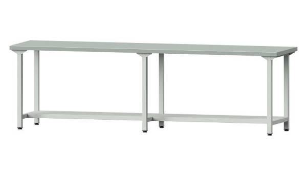 Bancs de travail ANKE table de travail, modèle 91, 2800 x 700 x 840 mm, RAL 7035, ZBP 40 mm, 400.460