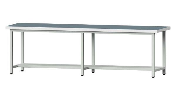 Bancs de travail ANKE table de travail, modèle 191, 2800 x 800 x 850 mm, RAL 7035, UBP 50 mm, 401.458