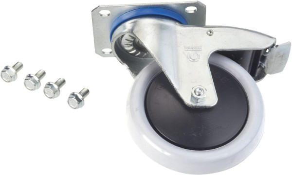 Roulette pivotante Hazet, avec frein, noire, Ø 125 mm, pour servante d'atelier HAZET Assistent 167 XXL, 179, (179 N, 179 N X jusqu'en décembre 2020), 179-011