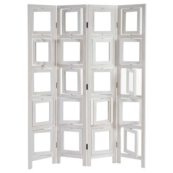 Galerie de photos Mendler Paravent II, cloison de séparation de pièce écran de confidentialité, 160x125cm, blanc, 45821