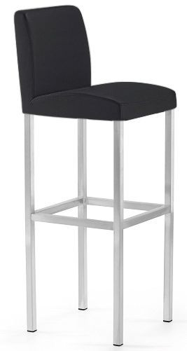 Tabouret Mayer Sitzmöbel , structure argent nacré, coque d'assise rembourrée, hauteur d'assise 81 cm, capacité de charge jusqu'à 150 kg, anthracite, 1164_08_30487