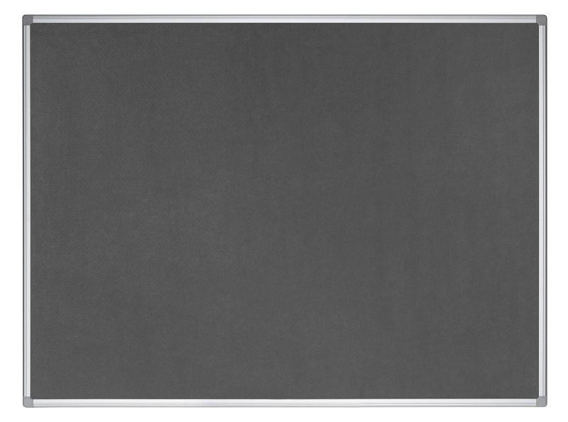 Planche en feutre Bi-Office Earth gris avec cadre en aluminium 90x60cm, FA0342790