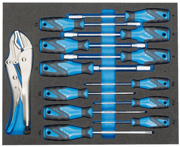 Assortiment d'outils GEDORE TS CT2-2133-2163TX dans un module d'outils de contrôle 2/4, 2957469
