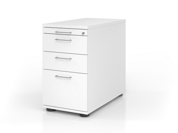 Conteneur sur pied Hammerbacher SC40 BS, profondeur 80, corps : blanc / façade : blanc, 42,8 x 72 - 76 x 80 cm, 1/3/3/6 HE, VSC40/W/W/BS