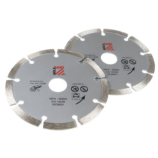 Disque à tronçonner diamanté Holzmann (2 pièces) 125x7mm (hauteur), WS125DTS