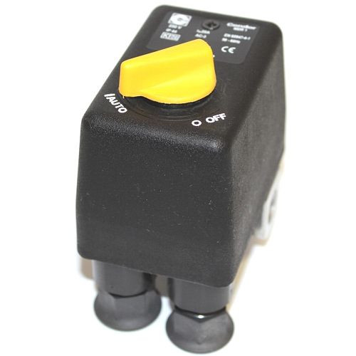 Pressostat AEROTEC MDR1 - jaune - 230 V - 10 bar - 1/4 pouce IT - 3 ex. 1/4 pouce IT, 9063204