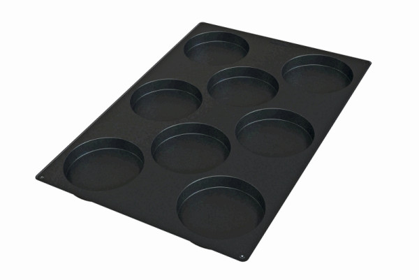 Moule à pâtisserie en silicone Schneider 600 x 400 mm biscuit, 8 x 382 ml, Ø 140 mm, hauteur 25 mm, 115344