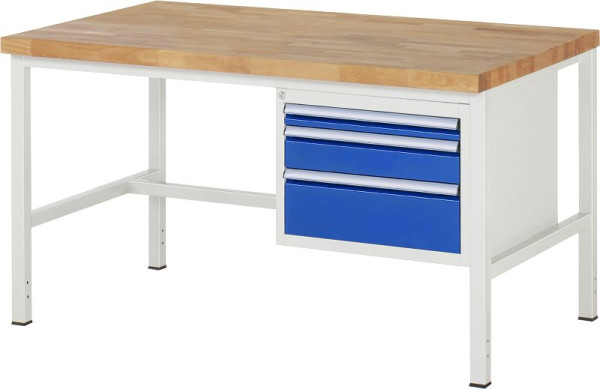 Etabli RAU série 8000 - modèle 8126, L1500 x P900 x H840-1040 mm, base système L1495 x P850 x H800-1000 mm, 03-8126A1-159B4H.11