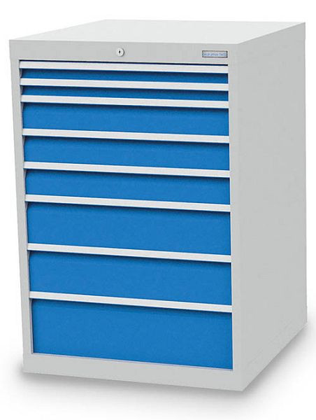 Armoire à tiroirs Bedrunka+Hirth, profondeur 736 mm, R 24-24, 705 x 736 x 1019 mm, hauteur de panneau en mm : 2x50, 3x100, 2x150, 1x200, 700/2321V10
