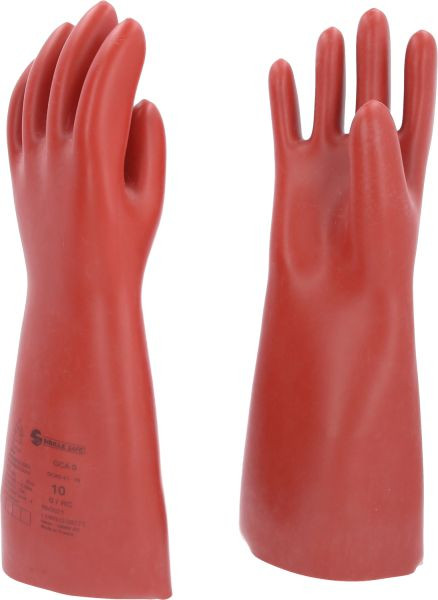 KS Tools Gant de protection pour électricien avec protection mécanique et thermique, taille 10, classe 0, rouge, longueur : 410 mm, 117.0007