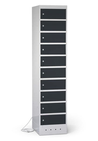 KEMMLIT armoire pour ordinateur portable avec 10 compartiments, gris anthracite 7016, 100500