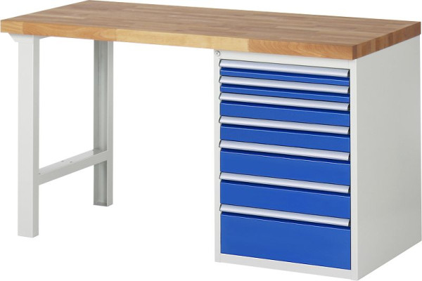 Etabli RAU série 7000 - modèle 7517-1, L1500 x P700 x H890 mm, base système L1500 x P650 x H850 mm, 03-7517A1-157B4M.11