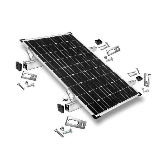 Kit de fixation Offgridtec avec vis de suspension pour installation sur toit en pente 1 cadre de panneau solaire hauteur 30 mm, 8-01-013765-001
