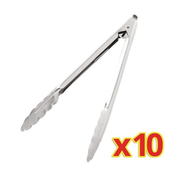 Vogue VALUE PACK x10 Pinces de service Vogue 25,5 cm (10 pièces), S633