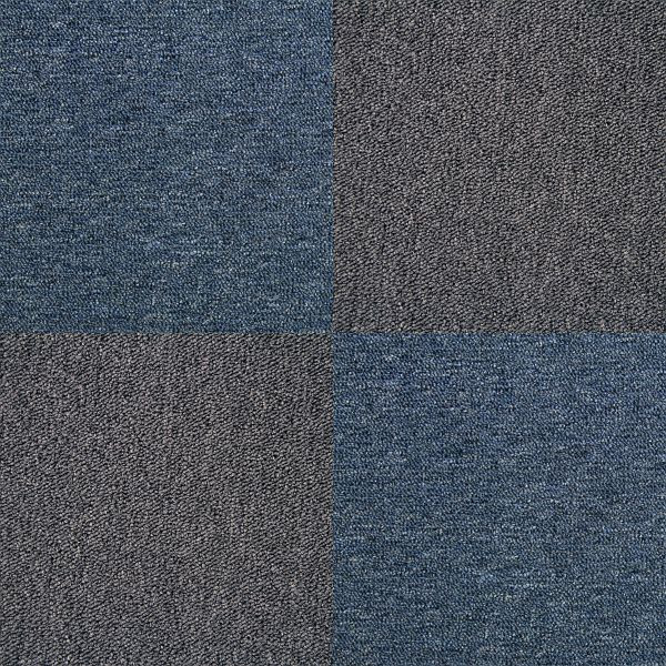 Dalles de moquette Monster 50 x 50 cm noir anthracite & bleu orage 10 m², 26790