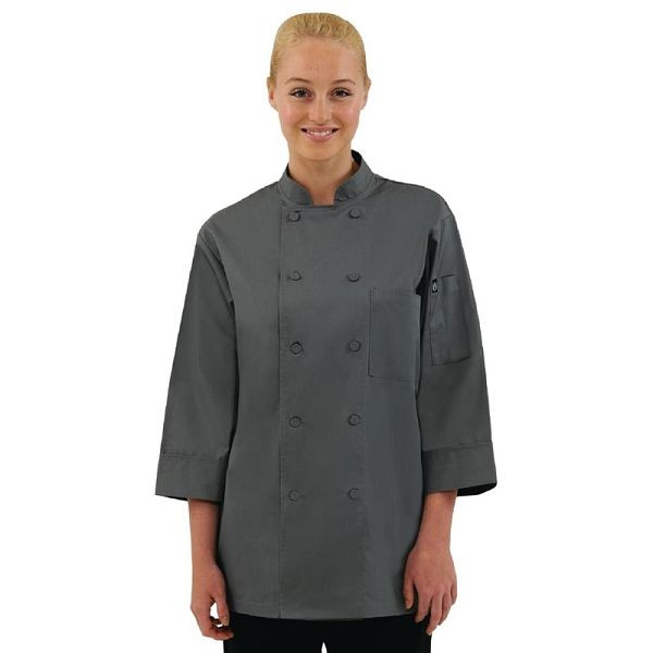 Veste de chef unisexe Chef Works gris S, A934-S