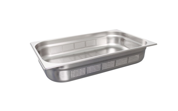 Récipient Schneider GN en acier inoxydable, modèle perforé, GN1/1- 530x325x100 mm, 12,6L, 530301