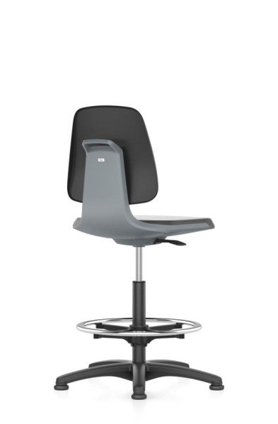siège de travail bimos Labsit avec patins, assise H.520-770 mm, similicuir, coque d'assise anthracite., 9121-MG01-3285
