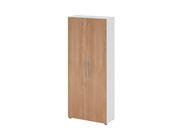 Armoire Hammerbacher 5OH 34, profondeur 6 cm BM blanc/noyer, V4100/W/N/BM