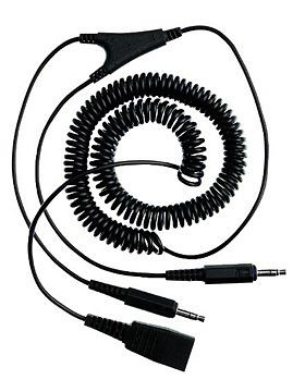 Câble PC Jabra QD vers jack 2x3,5 mm, 8734-599