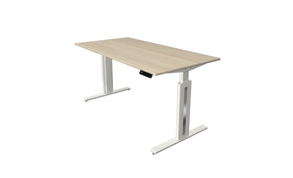 Kerkmann Move 3 Fresh table assis/debout, L 1600 x P 800 mm, réglable en hauteur électriquement de 720 à 1200 mm, érable, 10184450